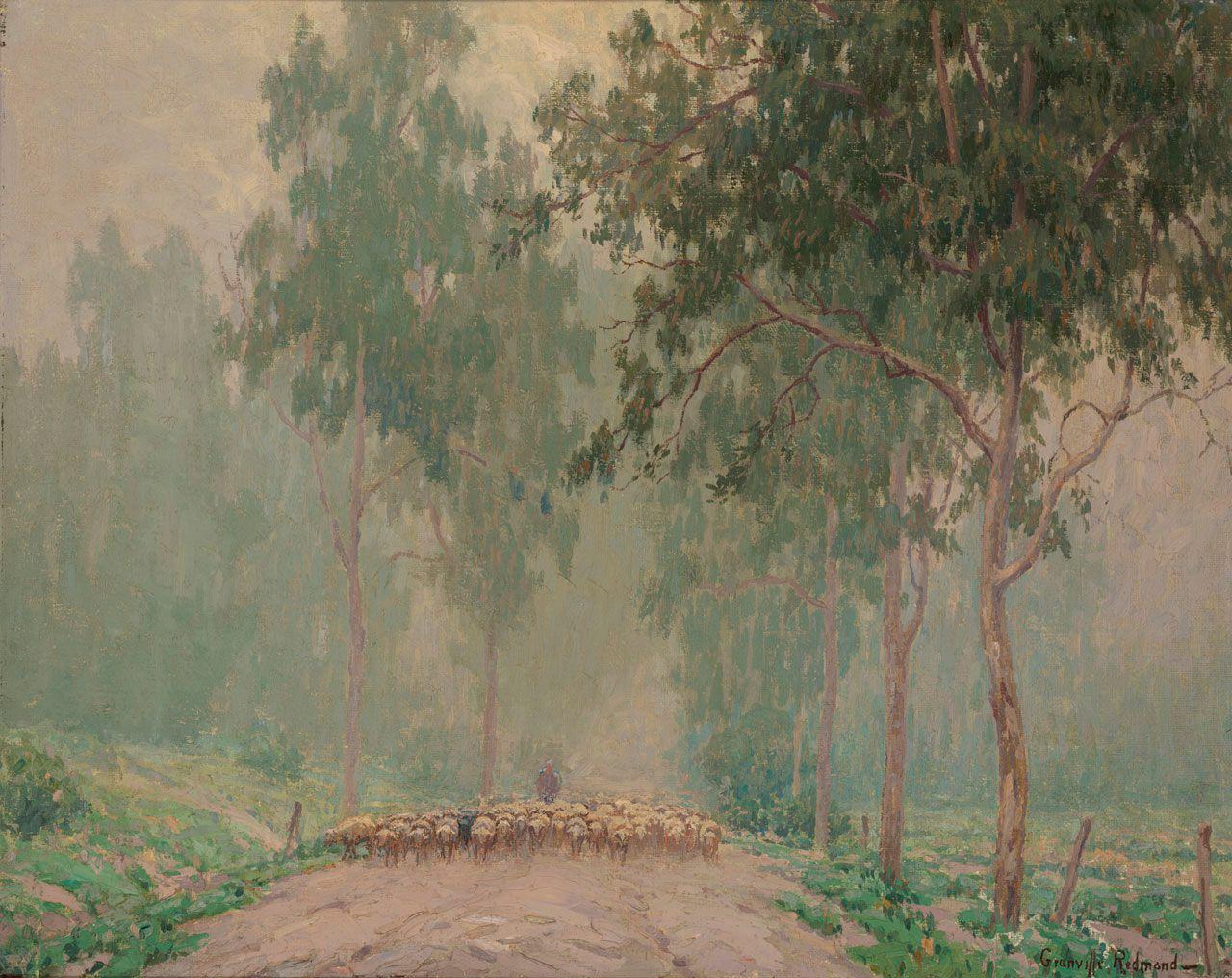 A Shepherd and his Flock in the Early Morning Mist
Granville  Redmond 
20th Century
2008.15